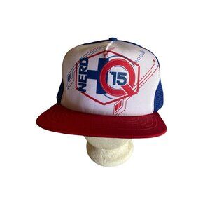 Red White Blue Nerd Machine HQ '15 Trucker Hat Cap Adjustable Made in USA